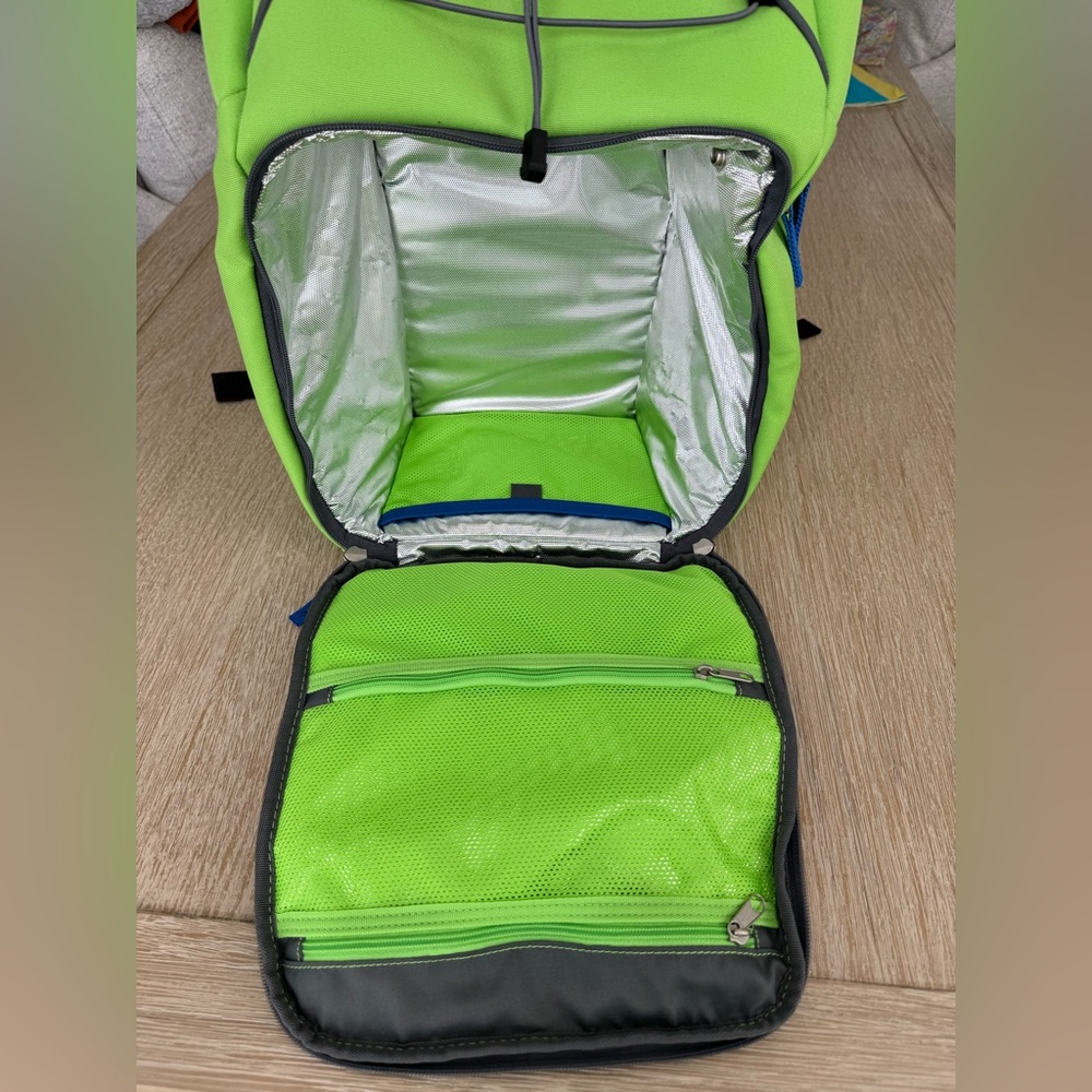 6 PACK FITNESS EXPEDITION BACKPACK Bag MEAL MANAGEMENT SIX PACK Neon Green - Picture 5 of 7